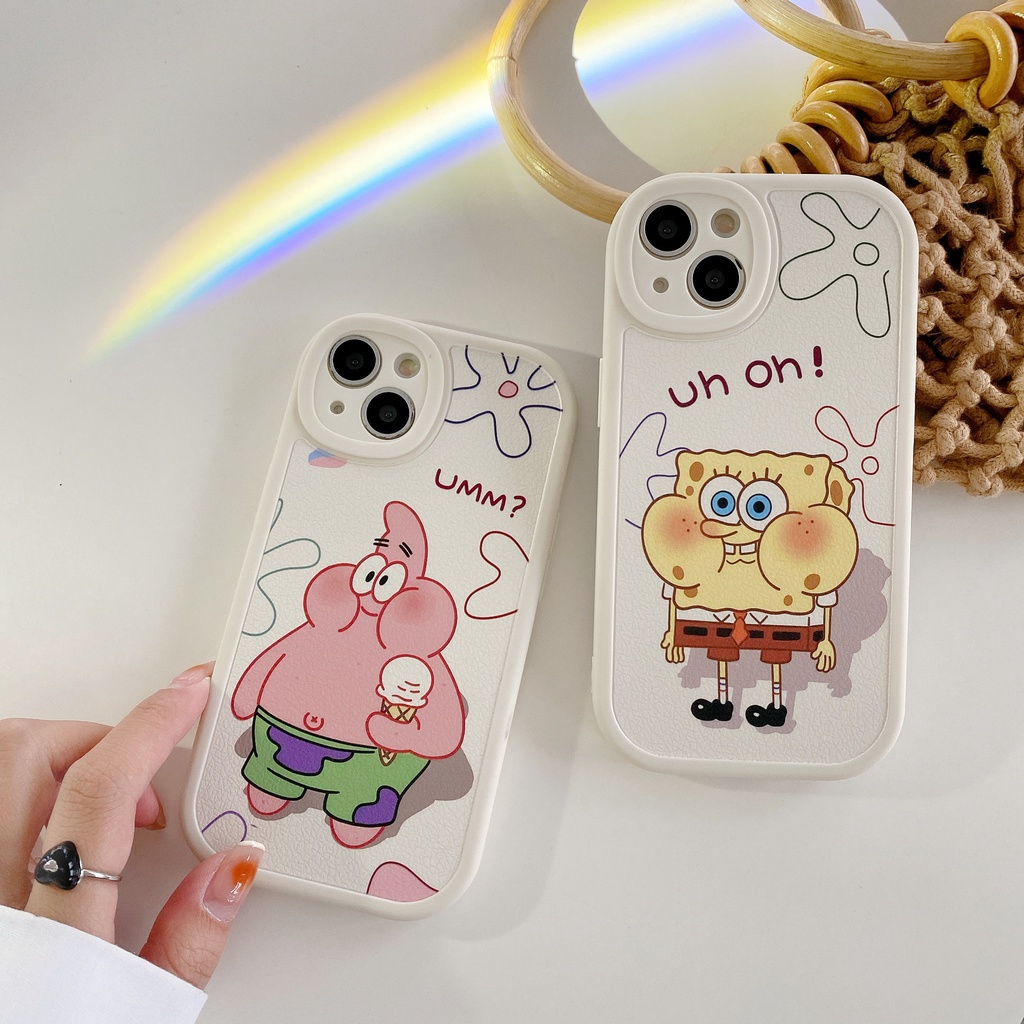 Ốp Điện Thoại Họa Tiết Hoạt Hình Spongebob Patrick Star Vui Nhộn Chống Sốc Cho iPhone 14 / 13 / 12 / 11 / X / 8 / 7P / 6