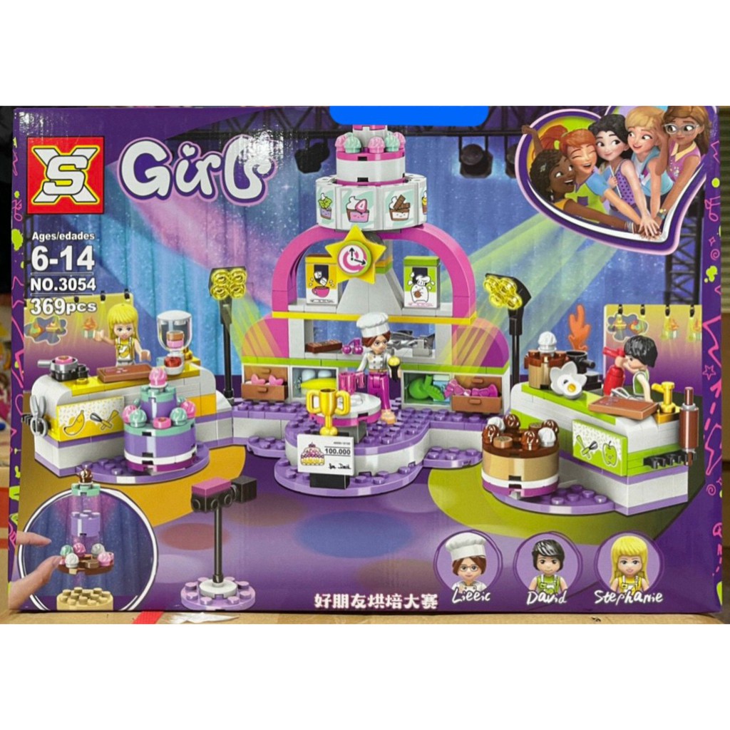 Đồ chơi xếp hình Lego Gird 369 mảnh Siêu đầu bếp Trổ tài làm kem Lieeic Daird Stephrie 3054