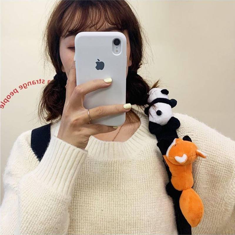 Ghim Cài Áo Hình Cáo/Gấu Trúc Nhỏ Dễ Thương Trang Trí Balo móc khóa
