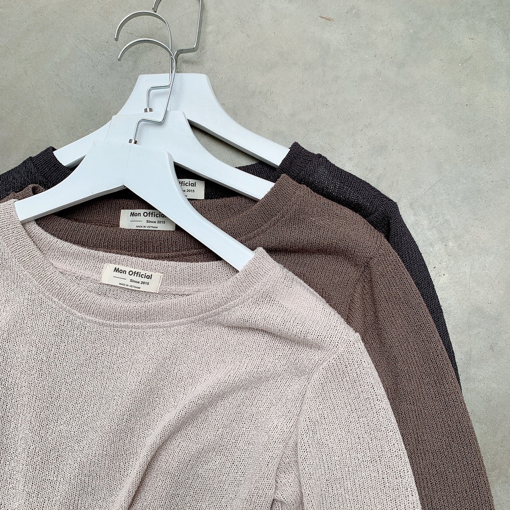 Áo croptop len, áo len nữ mỏng dài tay Freesize SS0372