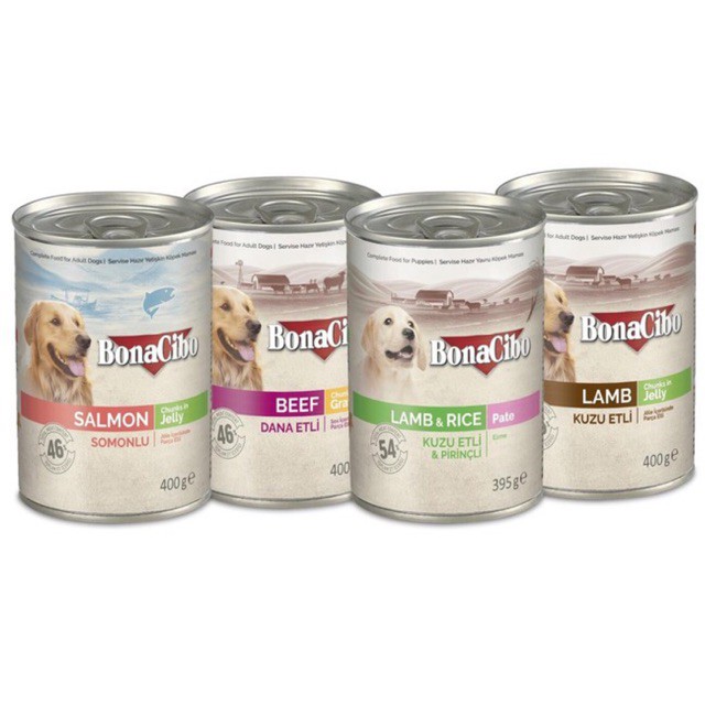 Pate chó Bonacibo lon 400g (xuất xứ Thổ Nhĩ Kỳ)
