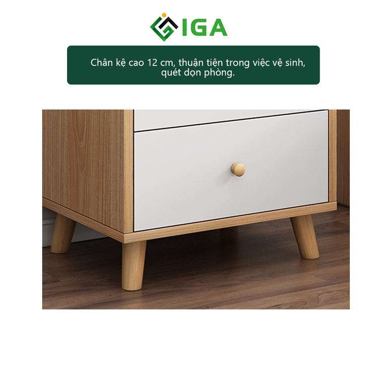 Tab đầu giường IGA , tủ đầu giường phong cách Nordic GP174