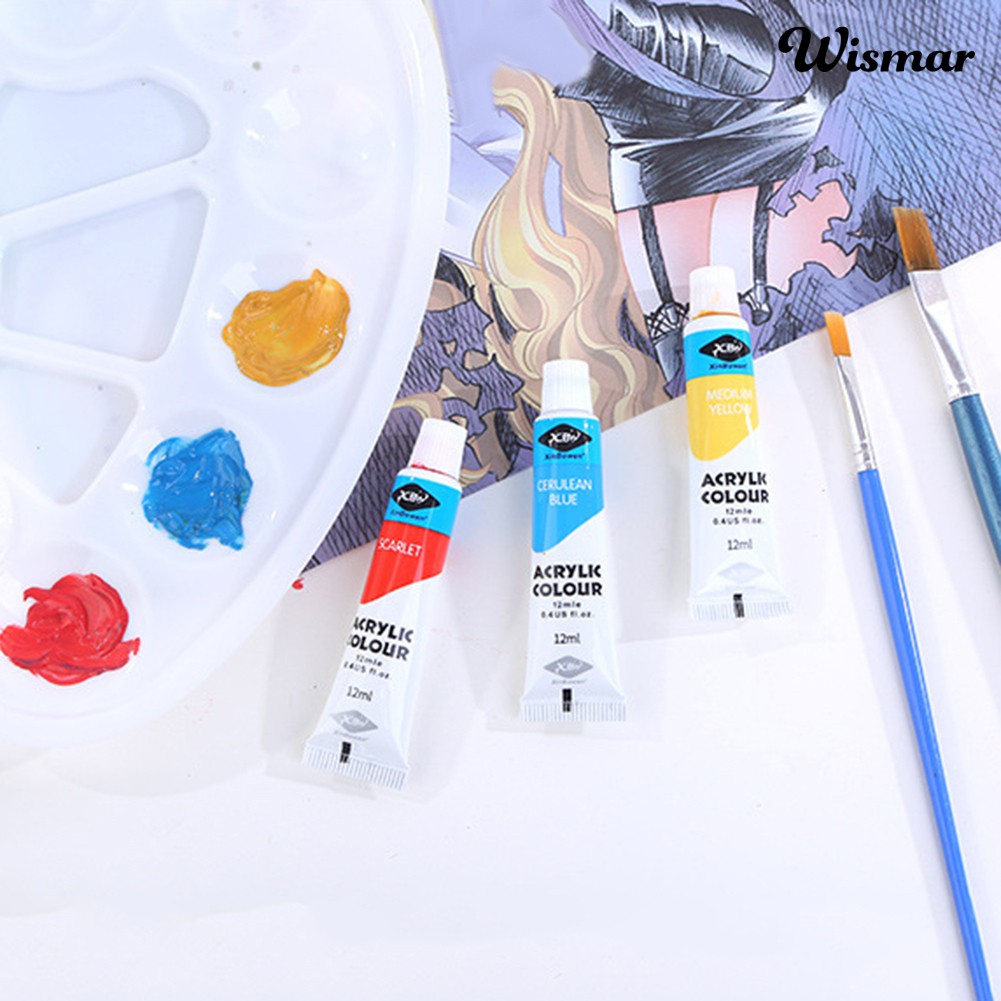 [Hàng mới về] Bộ 12 Tuýp Màu Vẽ 12ml Tiện Dụng | BigBuy360 - bigbuy360.vn