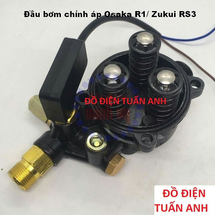 Bộ đầu bơm dùng cho máy rửa xe chỉnh áp Zukui RS3 /Osaka R1, đầu bơm máy rửa xe gia đình, đầu bơm áp lực
