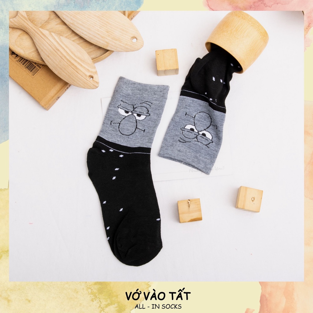 TẤT VỚ UNISEX NAM NỮ CỔ CAO HOẠT HÌNH BỌT BIỂN