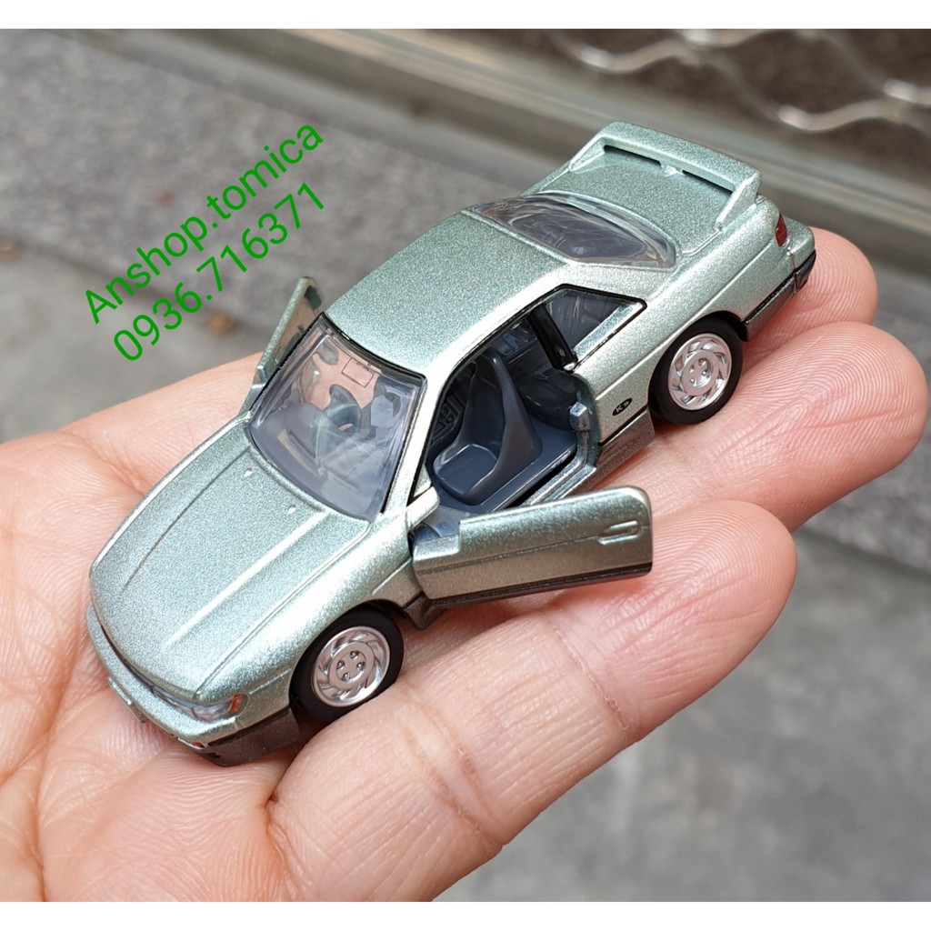 Mô hình siêu xe Nissan Silvia Premium mở được cửa màu xanh lơ tomica Nhật Bản No08