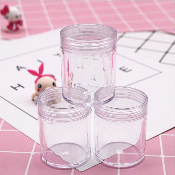 Lọ Nhựa Nắp Vặn Đường Kính 4Cm X Cao 5Cm Đựng Dụng Cụ, Lưỡi Câu, Đất Nặn, Bột Màu, Diy