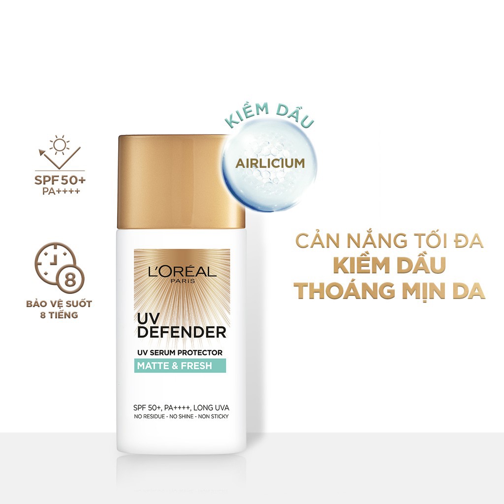 Kem Chống Nắng L’Oreal Paris UV Defender Serum 50ml SPF 50+