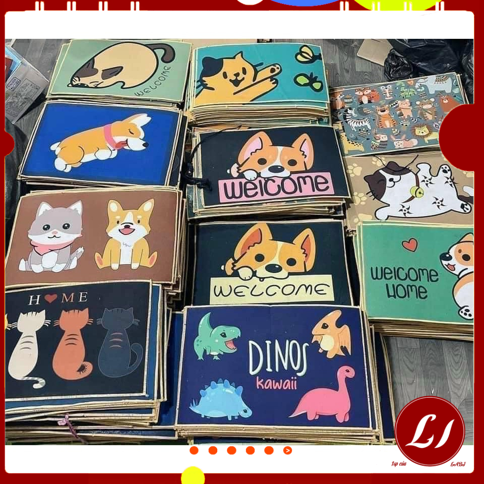 THẢM CHÂN 3D HÌNH THÚ nhiều mẫu(Kích thước: 60*40cm) - Labi