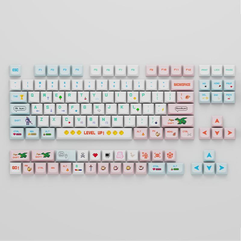 Bộ 130 Nút Bàn Phím XDA PBT In Hình Động Vật Dễ Thương