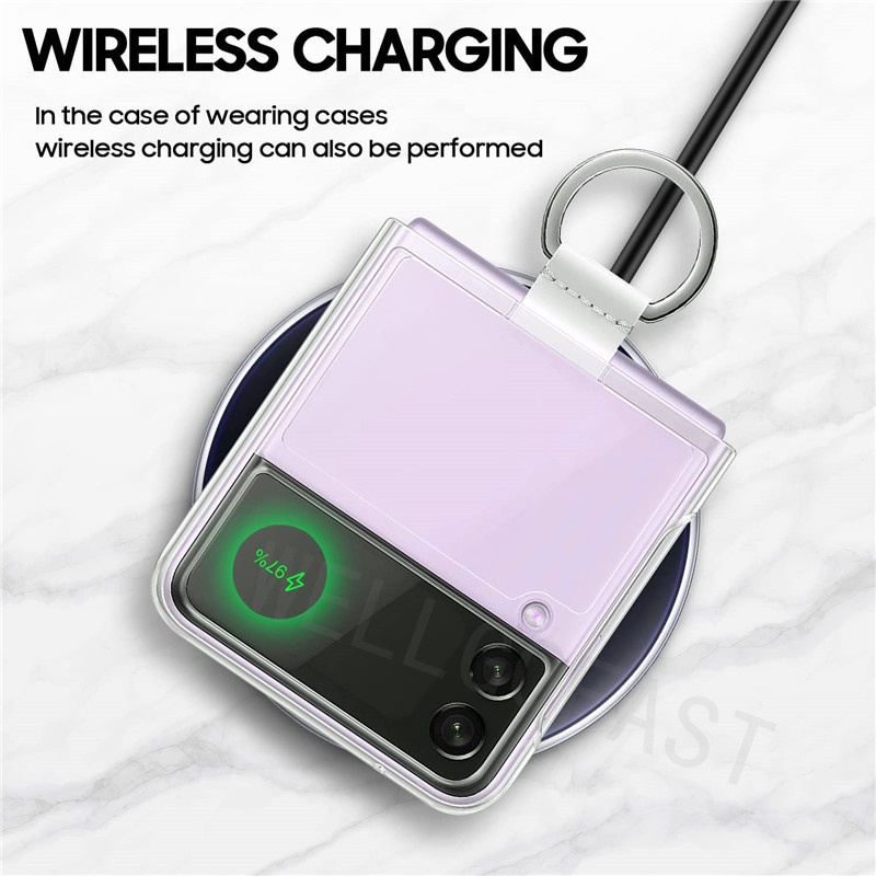 HOCE Zflip5 Ốp điện thoại HOCE silicon TPU trong suốt có vòng đỡ cho Samsung Galaxy Z Flip 4 Z Flip 3 5G