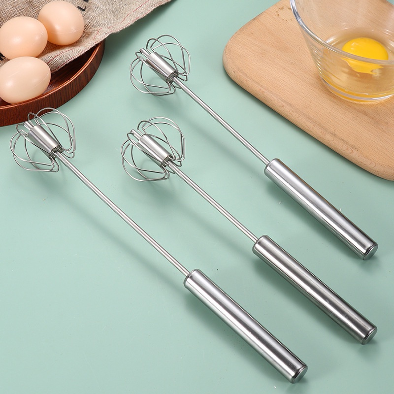 Dụng cụ đánh trứng cầm tay inox - Cây Đánh Trứng - Tạo Bọt Cafe Inox Cầm Tay Có Trục Xoay