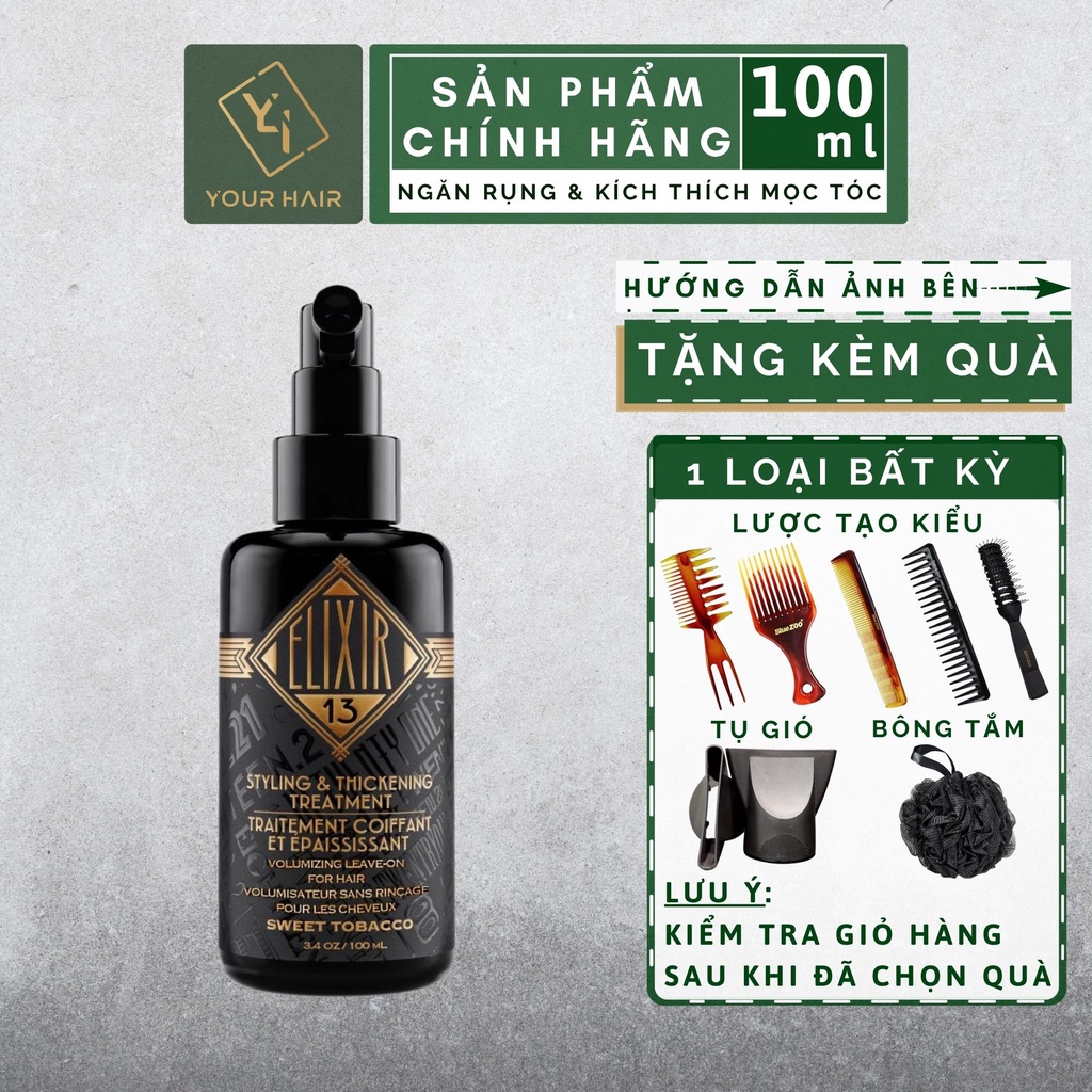 Xịt dưỡng ngăn ngừa rụng tóc, hỗ trợ mọc tóc - 18.21 Man Made Elixir 13 Styling & Thickening Treatment - 100ml