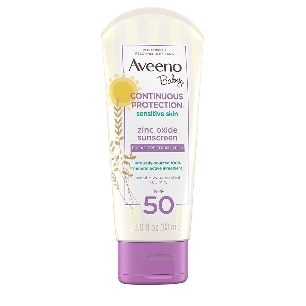 (DATE 2023) Kem chống nắng cho bé Aveeno Baby Continuous Protection Sunscreen Lotion SPF 50