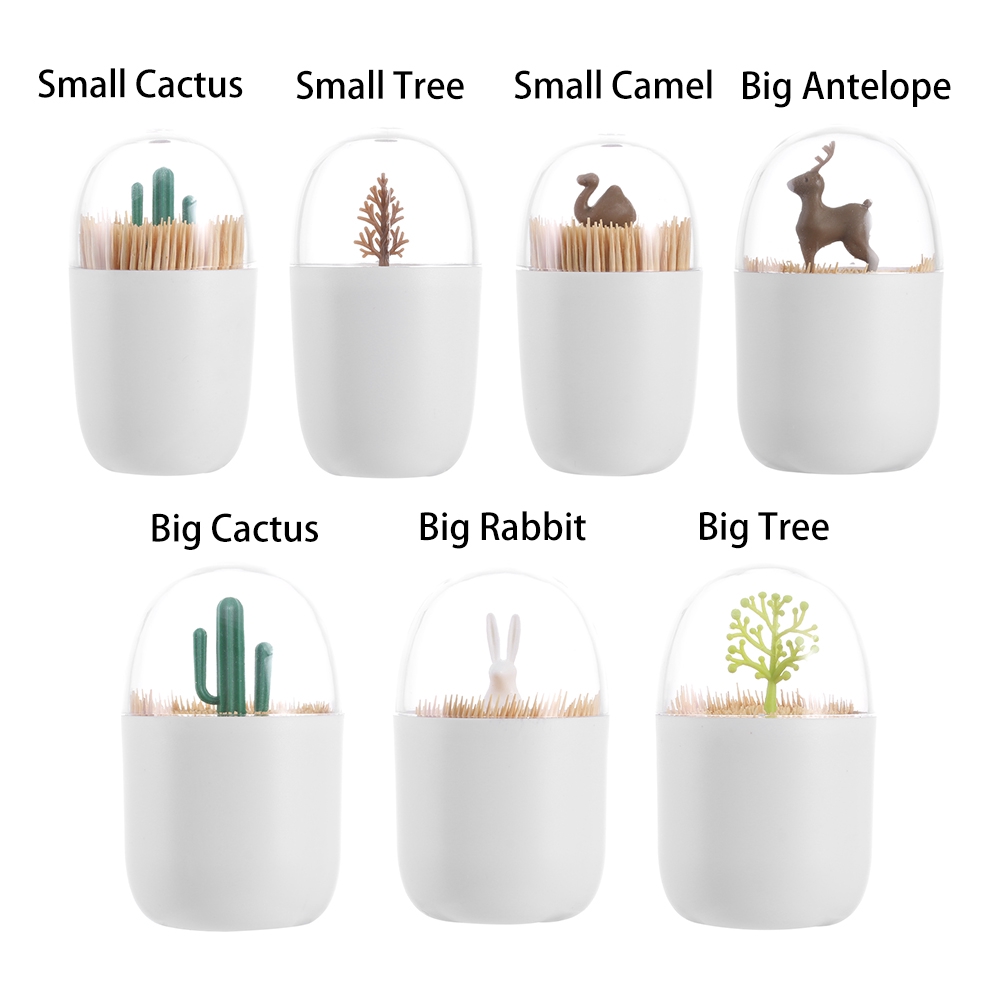 Hộp đựng bông ráy tai hình cây xương rồng bằng cotton phòng khách