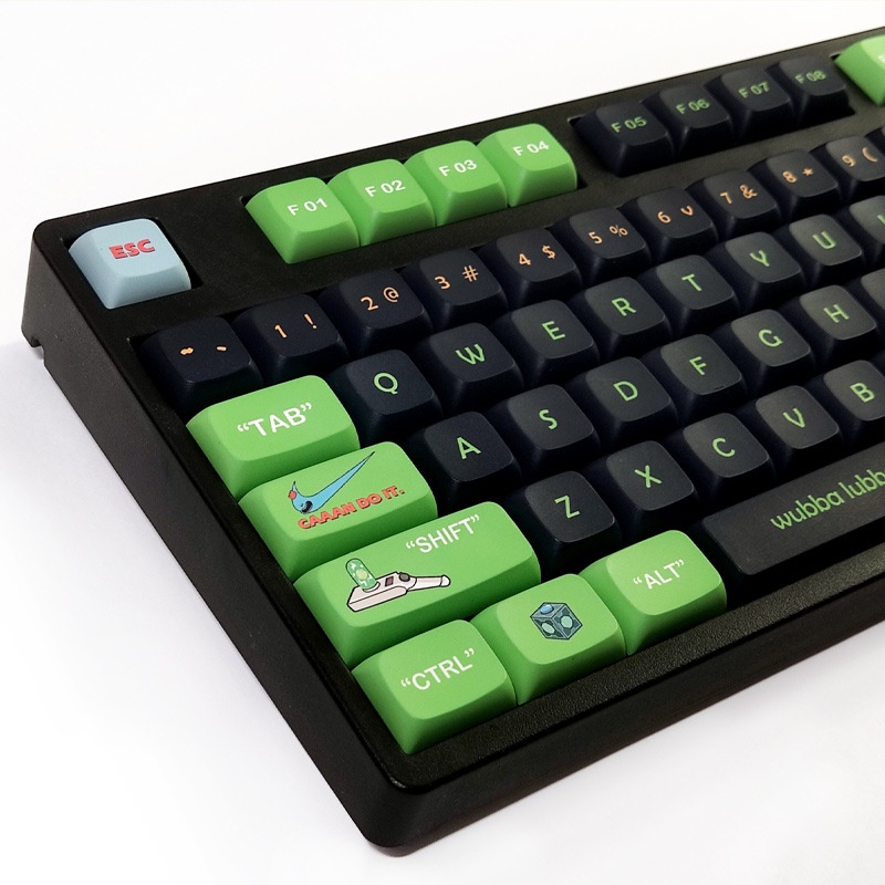 Rick và Morty Keycaps XDA Profile Anime dễ thương PBT Dye Sub Bàn phím cơ học Keycap