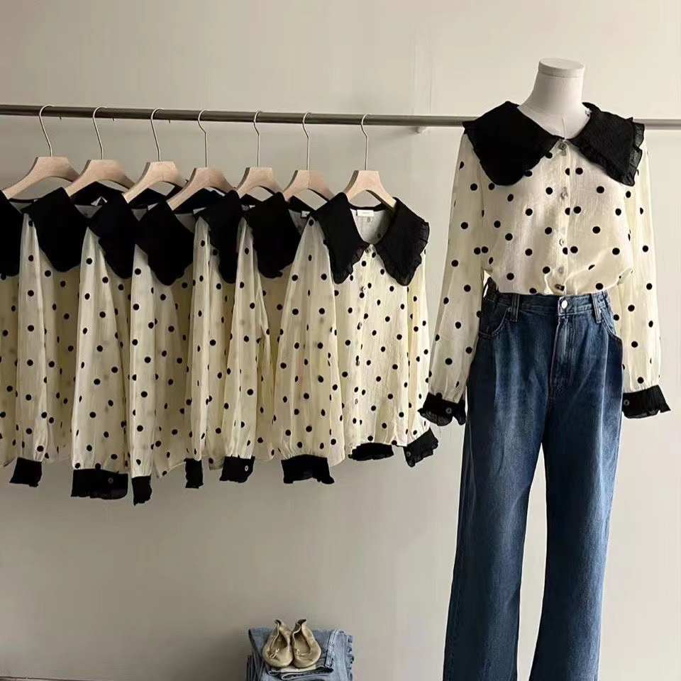 Hàng Mới Về Áo Sơ Mi Dài Tay Dáng Rộng Phong Cách Hàn Quốc Baju Wanita Lengan Panjang Hàng Mới Dành Cho Bạn Nữ