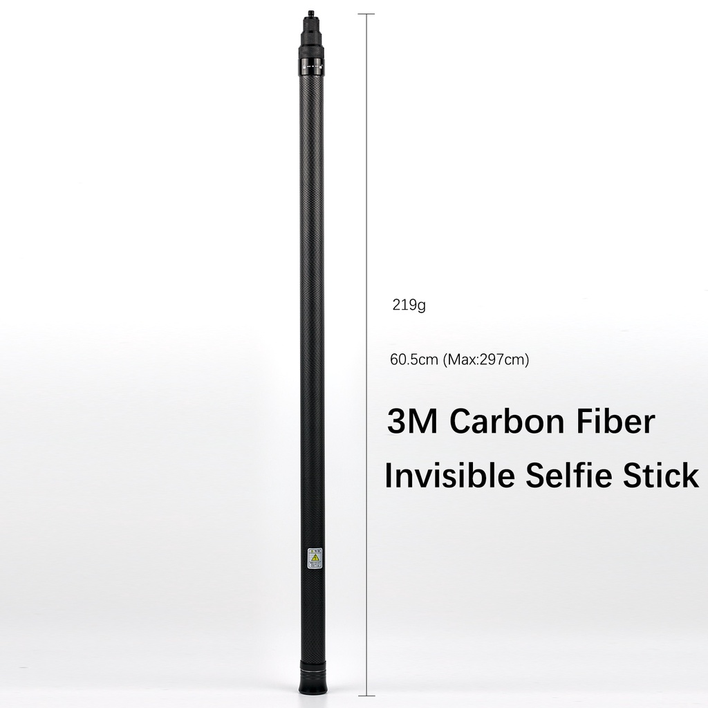 Gậy Selfie Sợi Carbon 1.2m 3m Cho Insta360 X3 One X2 One RS R GoPro Max