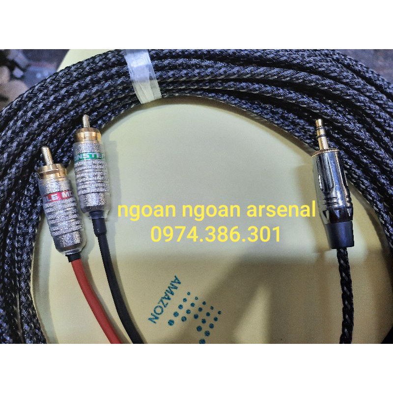 Dây tín hiệu âm thanh 3,5 ra 2 av hàng diy chất lượng chạy xa 15-20m