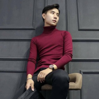 Áo len nam cổ lọ