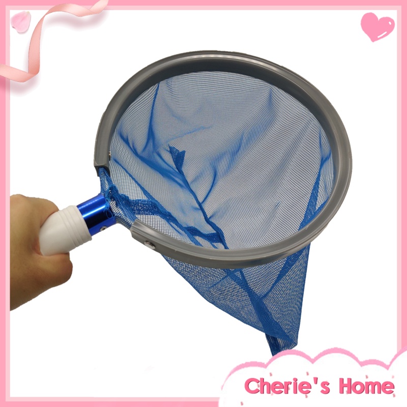 [CherieHome]Heavy Duty Pool Skimmer Net Spa Leaf Rake Cleaning Tool Black Fine Mesh Bag