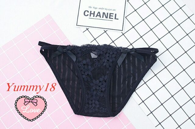 Quần chip ren sọc, dây hông đôi sexy