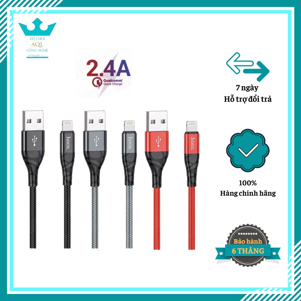 Dây Cáp Sạc Nhanh Hoco DU02 ,Micro USB,Type C Cho ip,Samsung,Oppo,Tai nghe ko dây táo,Sạc Dự Phòng