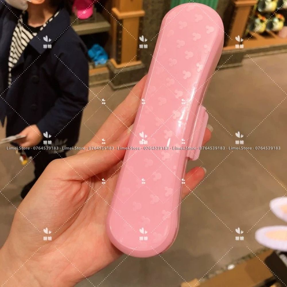 Set muỗng nĩa inox hộp hình Mickey Minnie cho trẻ em bé trai gái Disney