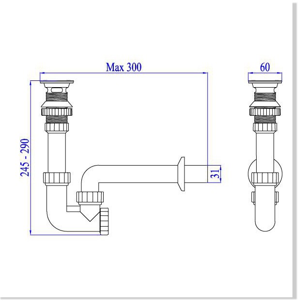 Bộ xả lavabo nhựa ABS