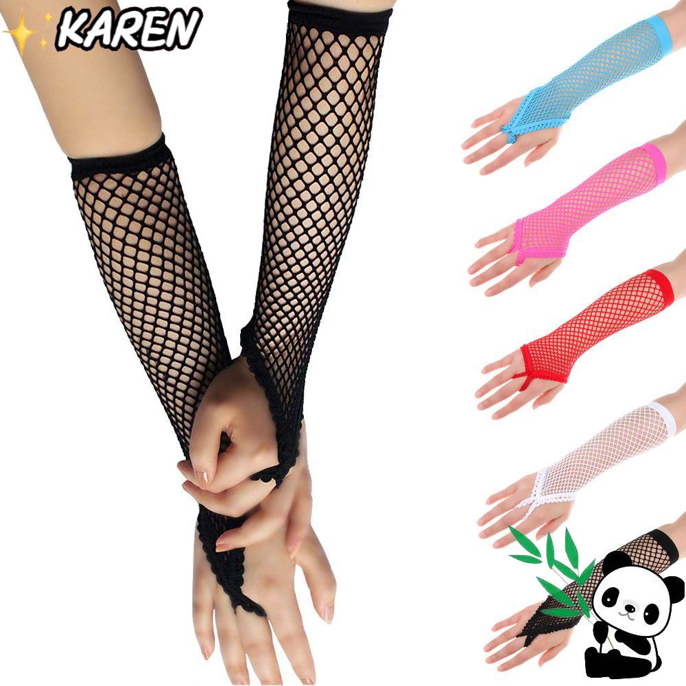 Găng Tay Dài Màu Trơn Dùng Biểu Diễn Múa Dành Cho Nữ