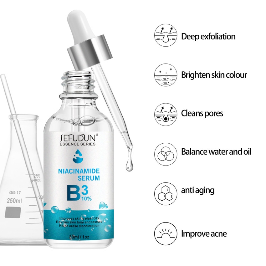Tinh Chất Niacinamide Dưỡng Ẩm Làm Trắng Da Kiểm Soát Dầu Se Khít Lỗ Chân Lông Chống Lão Hóa 30ml