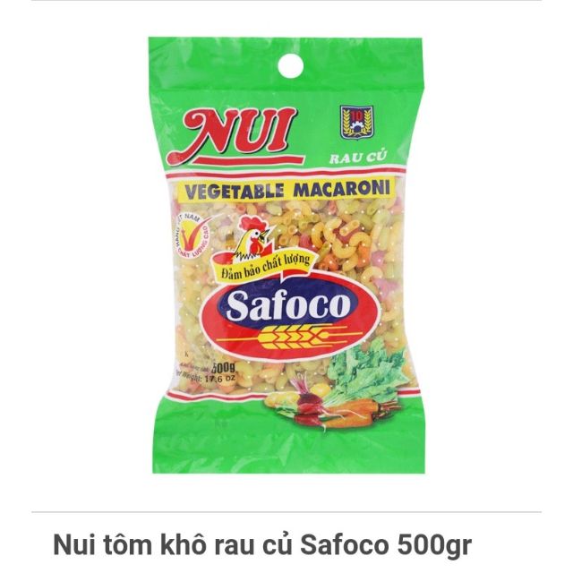 Nui tôm khô rau củ Safoco 500 gr