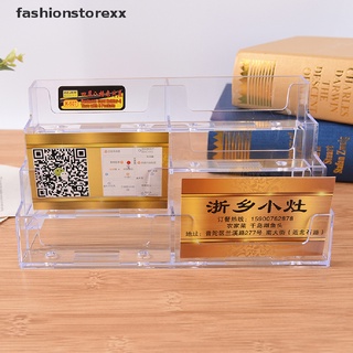 fash NEW 8 Pocket Desktop Business Card Holder Clear Acrylic Countertop Stand Display vvn