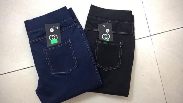 Quần Giả Jean lửng [Hàng Cao Cấp] quần giả bò lửng  chất thun dày dặn co giãn 4 chiều,thấm hút mồ hôi cạp cao - Kiều Lee | BigBuy360 - bigbuy360.vn