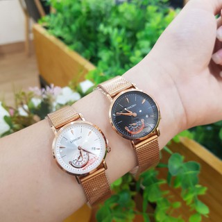 Đồng hồ nữ Longbo chính hãng dây titanium viền trắng kim xanh có lịch chống nước chống xước tuyệt đối Tony Watch 68