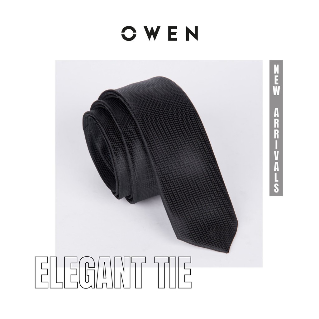 Cravat Owen màu đen trơn 5cm CAV91095
