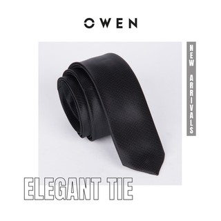 Cravat owen màu đen trơn 5cm cav91095