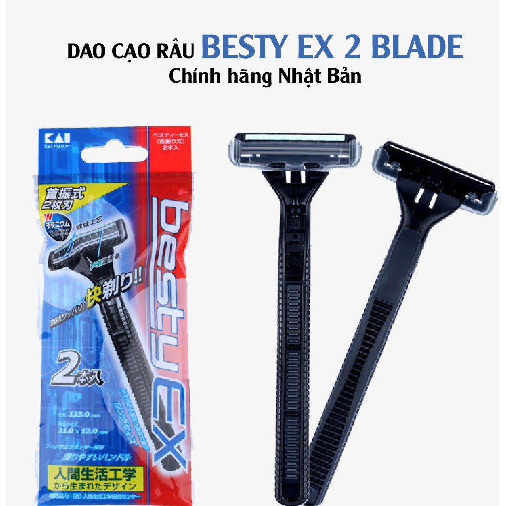 [CHÍNH HÃNG] Dao cạo râu Nhật Besty Ex 2 Blade/3+1 - BH 6 tháng 1 ĐỔI 1