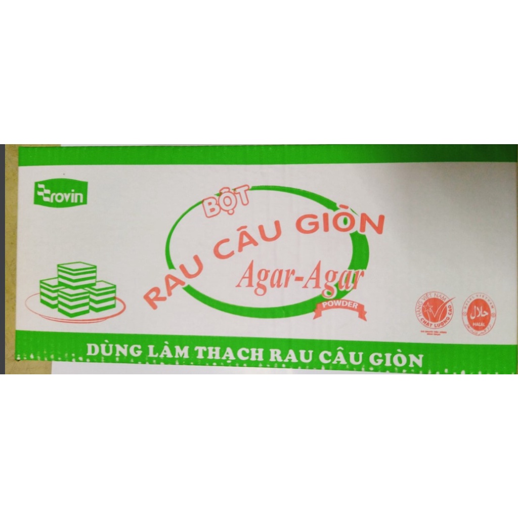 1 thùng (20 hộp) Bột rau câu giòn Hoàng Yến Rovin