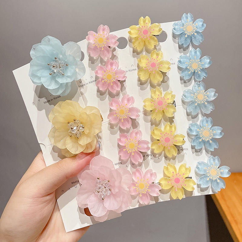 Kẹp Tóc Hình Hoa Anh Đào Dễ Thương Phong Cách Hàn Quốc Cho Bé Gái