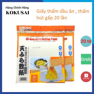 Giấy thấm dầu thực phẩm chính hãng Kokusai 240mmx240mm - Moriitalia - Loại 20 tờ/cuộn - Giấy hút dầu mỡ
