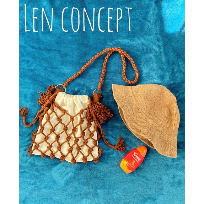 Túi lưới macrame - Túi Handmade tự đan - dây đeo chéo