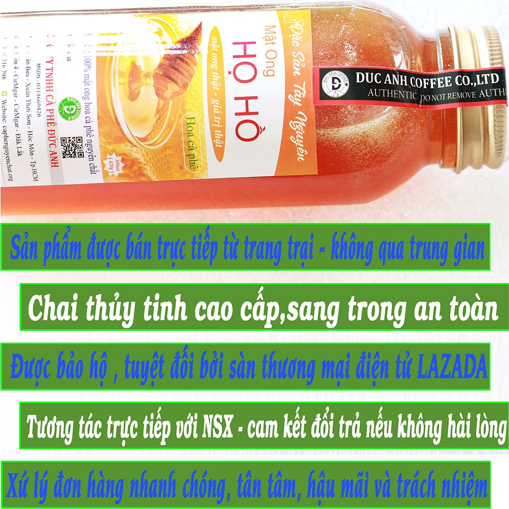 2 Hũ Thủy Tinh Mật Ong Hoa Cà Phê Nguyên Chất ( Mỗi Hũ 42Gr) - D Honey - Mật Thật Giá Trị Thật Công Ty Cà Phê Đức Anh