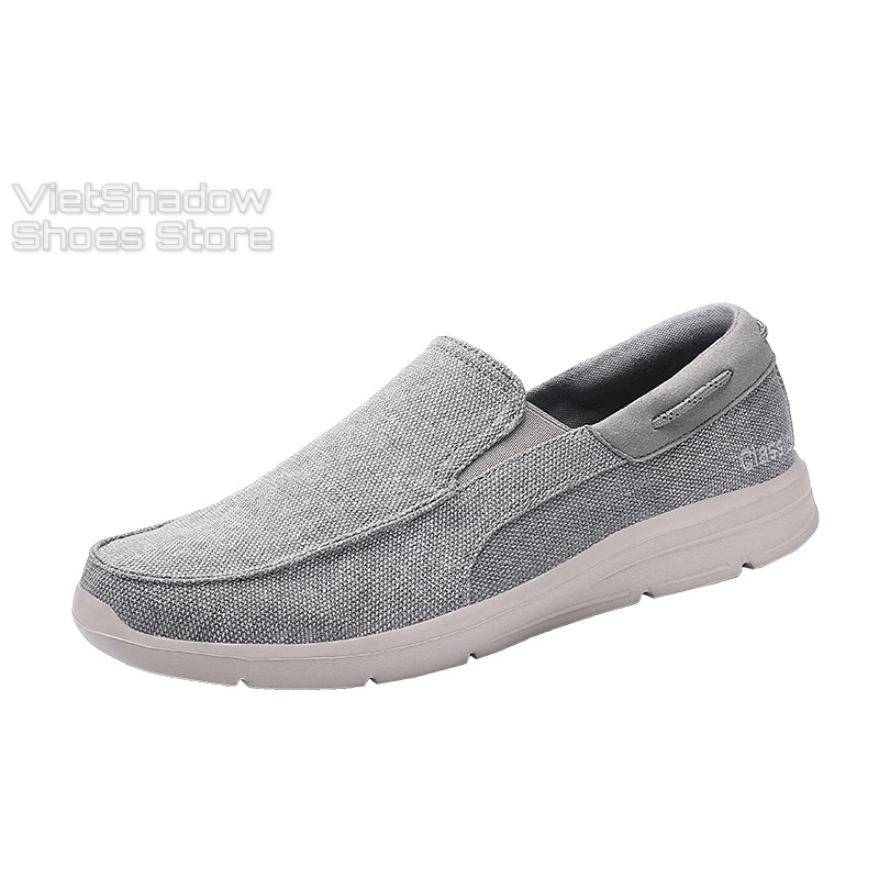 Slip on - Giày lười vải nam siêu nhẹ -  Đế giày bằng EVA êm nhẹ, mũ giày bằng vải thô 4 màu tuyệt đẹp - Mã sp 8080
