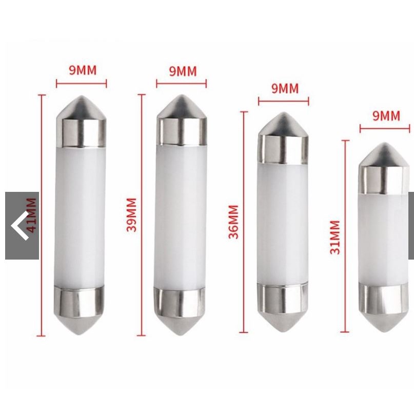 Bóng đèn LED - Yobis 2 đui  gắn trần xe ' nội thất &  biển số ' ô tô - xe hơi  '31mm tới 41mm