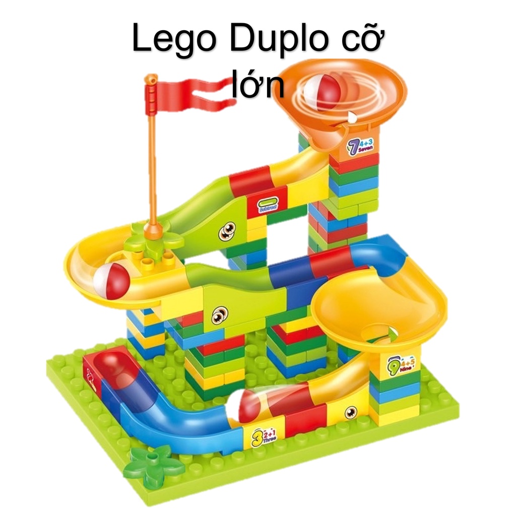 Lego Duplo cầu trượt thả bi đồ chơi xếp hình lắp ráp Stem 118 miếng ghép