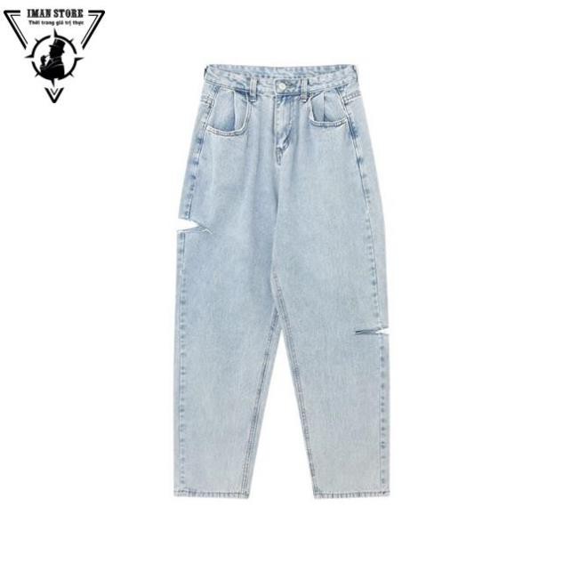 Quần Jeans Baggy Dáng Rách Cạnh 2022