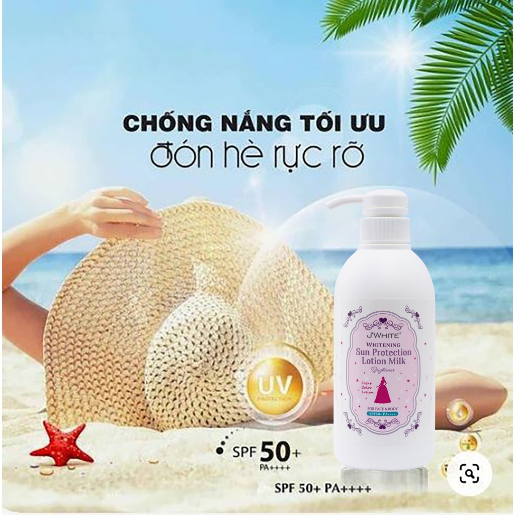 Sữa Dưỡng Thể J'White Làm Sáng Da Chống Nắng 450ml