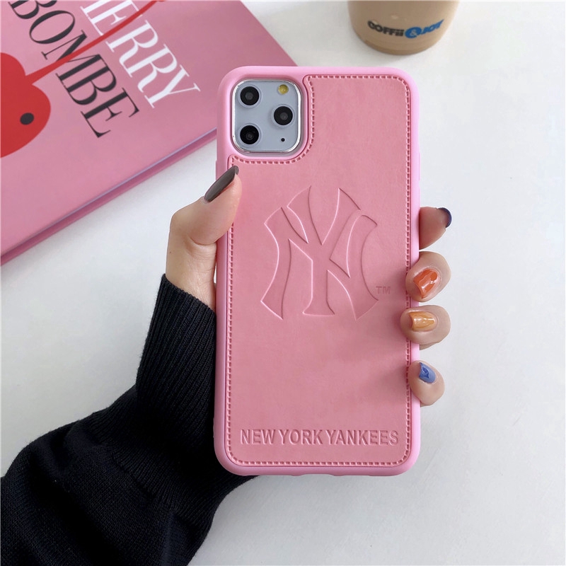 Ốp điện thoại da NY Yankees cho iPhone 11 12 mini pro Max 6 6s 7 8 plus X XR XS