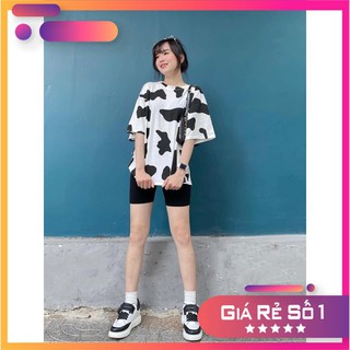Sét bộ áo thun bò sữa mix quần legging đùi mẫu hot